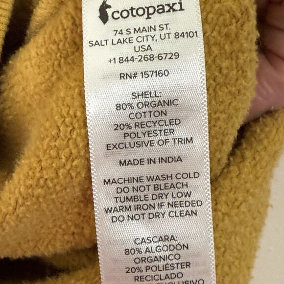 Cotopaxi Sunny Side Womens M Yellow Pullover Graphic Outdoors Hoodie Cotton - Picture 6 of 9